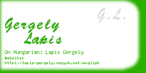 gergely lapis business card